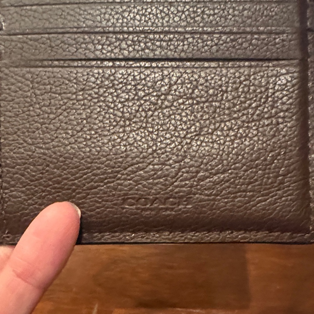 Coach Dark Brown Leather Wallet - Picture 3 of 5